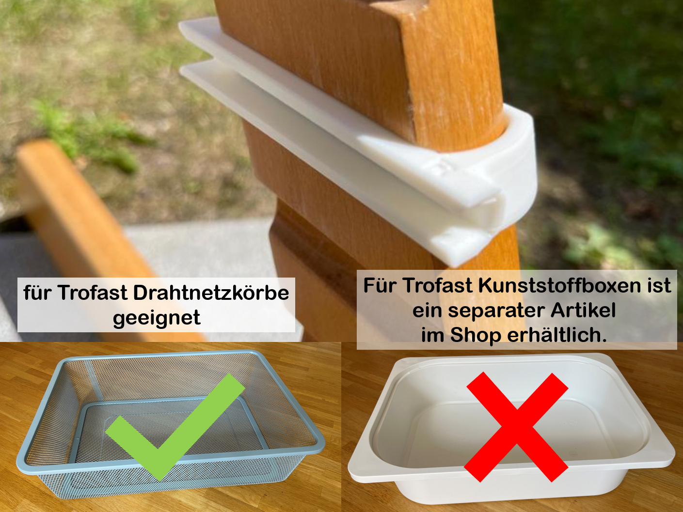 Stokke Tripp Trapp Adapter für IKEA Trofast Korb – Bild 2