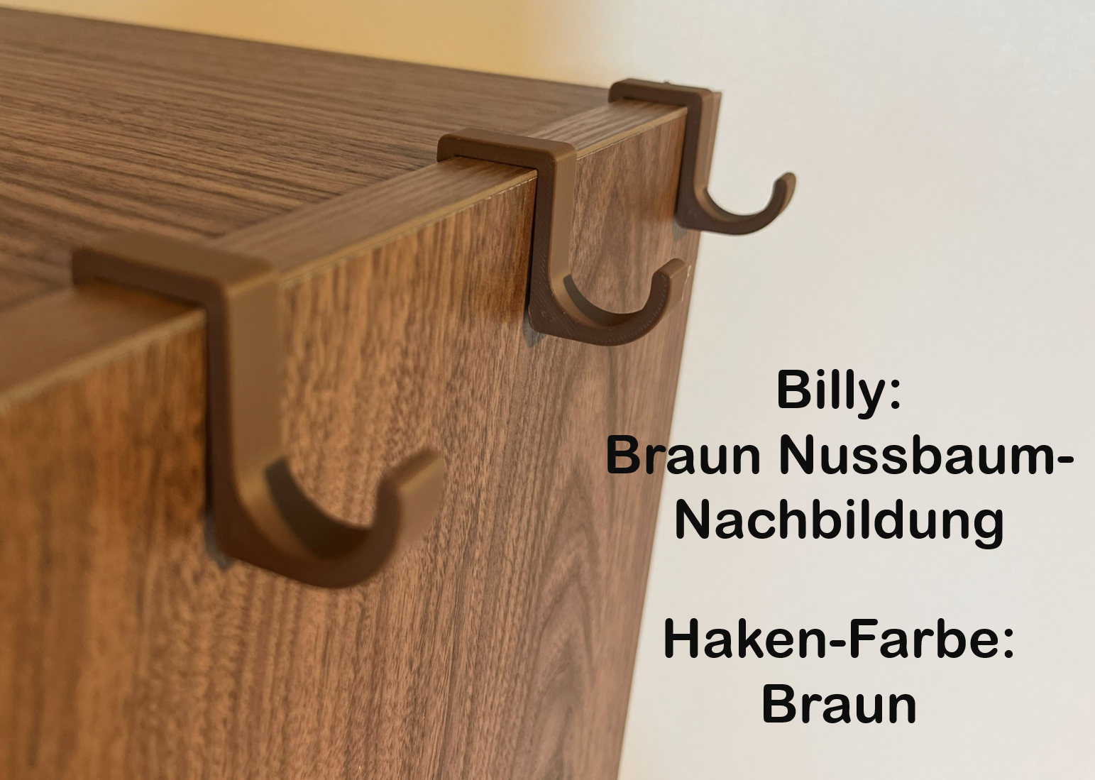 Haken für IKEA Billy (3er-Set) – Bild 4