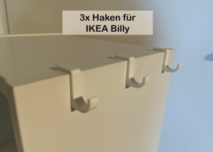 Haken für IKEA Billy (3er-Set)