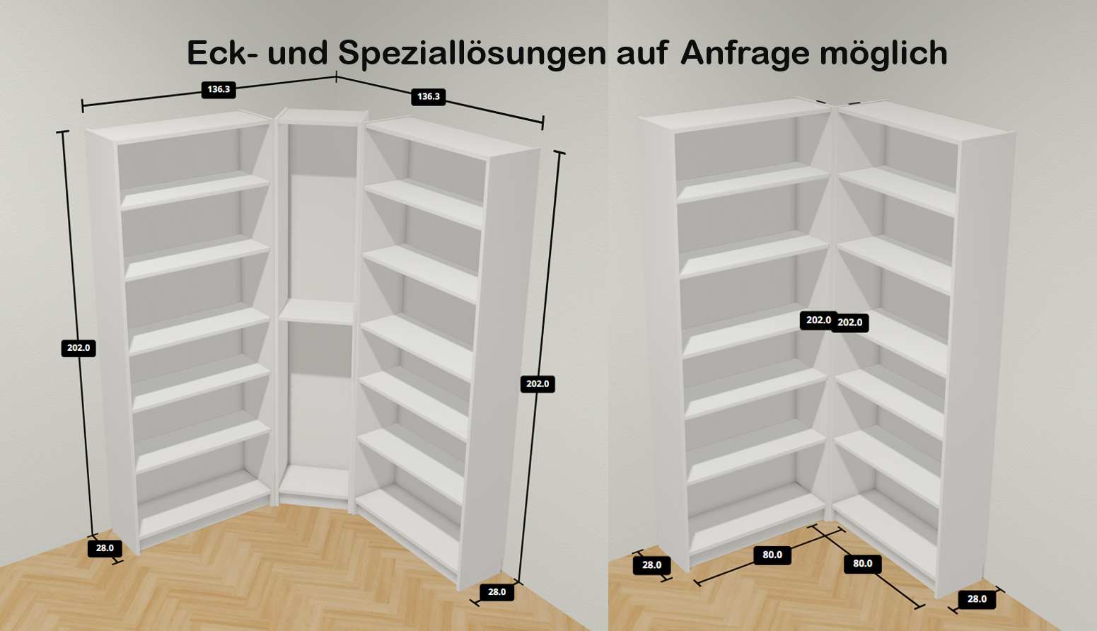 Stuckleisten für IKEA Billy Regal – Bild 6